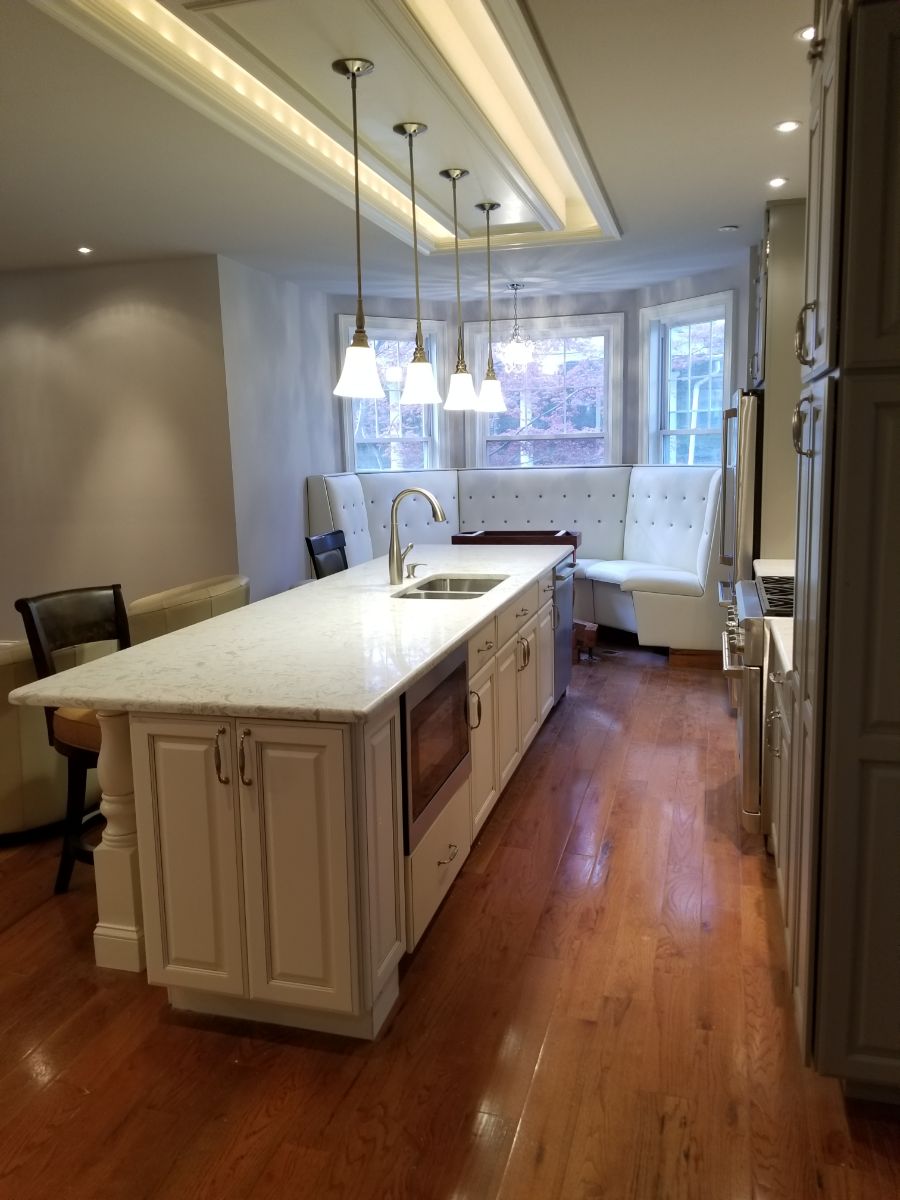 Renovated living room and kitchen 
