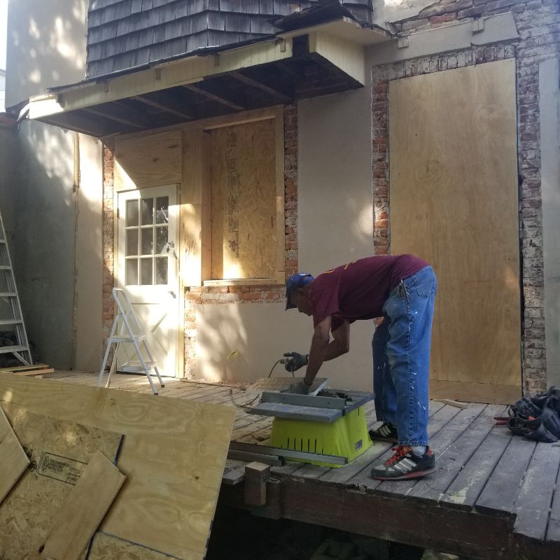 Renovated porch addition in Manayunk, Philadelphia