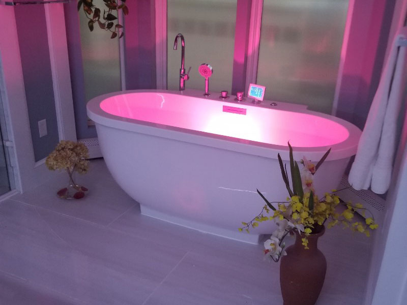 Renovated bathroom - pink