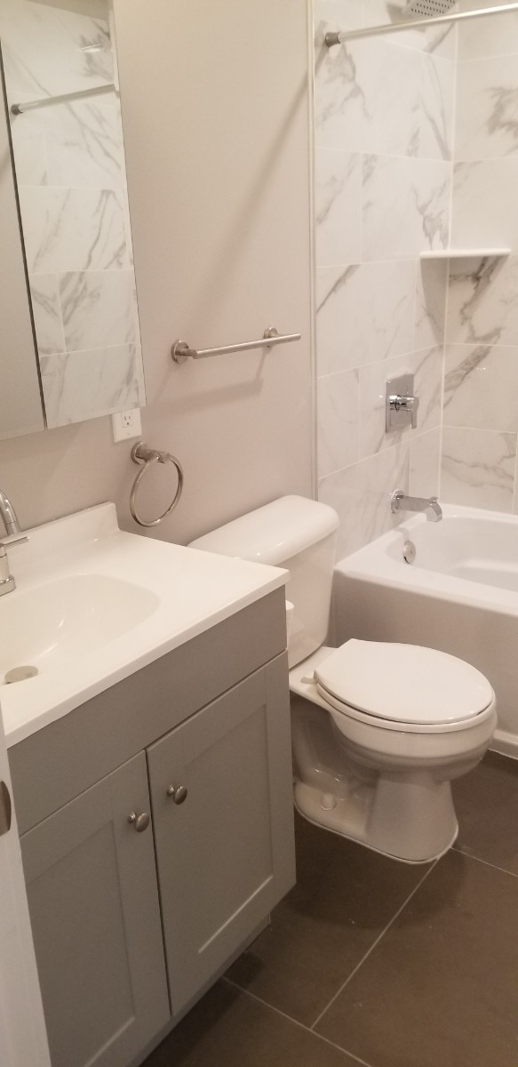 all bathroom applicnaces - sink, toilet, and tub
