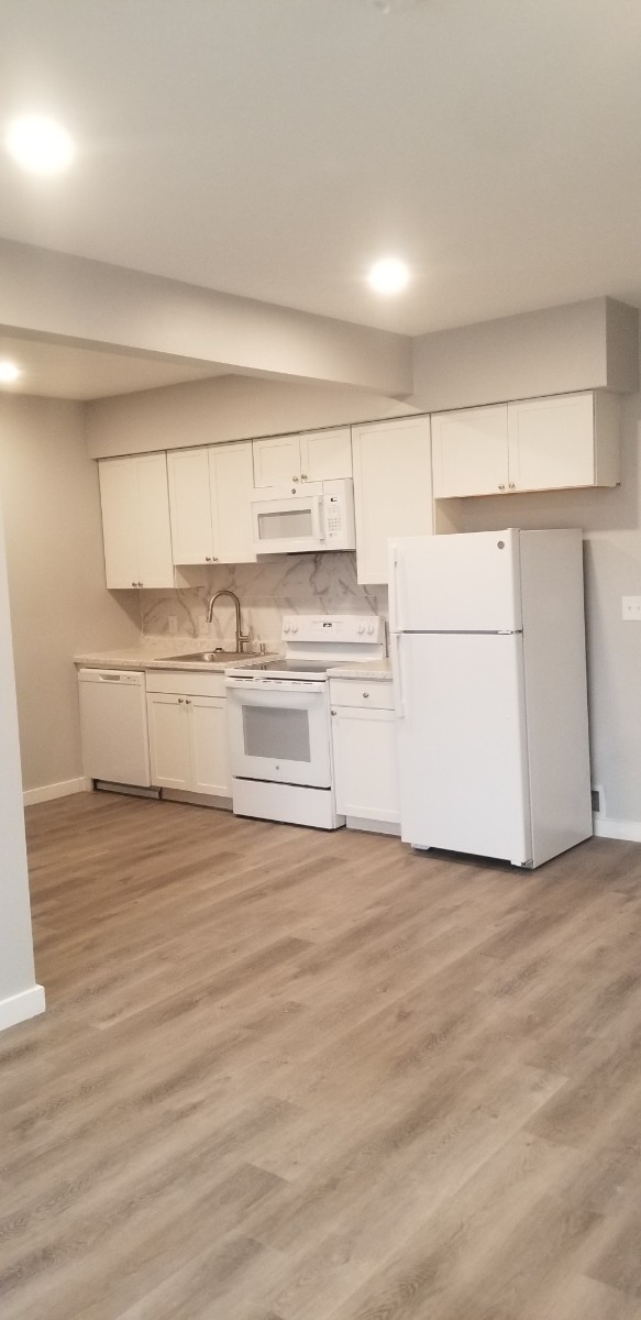 far view of kitchen space