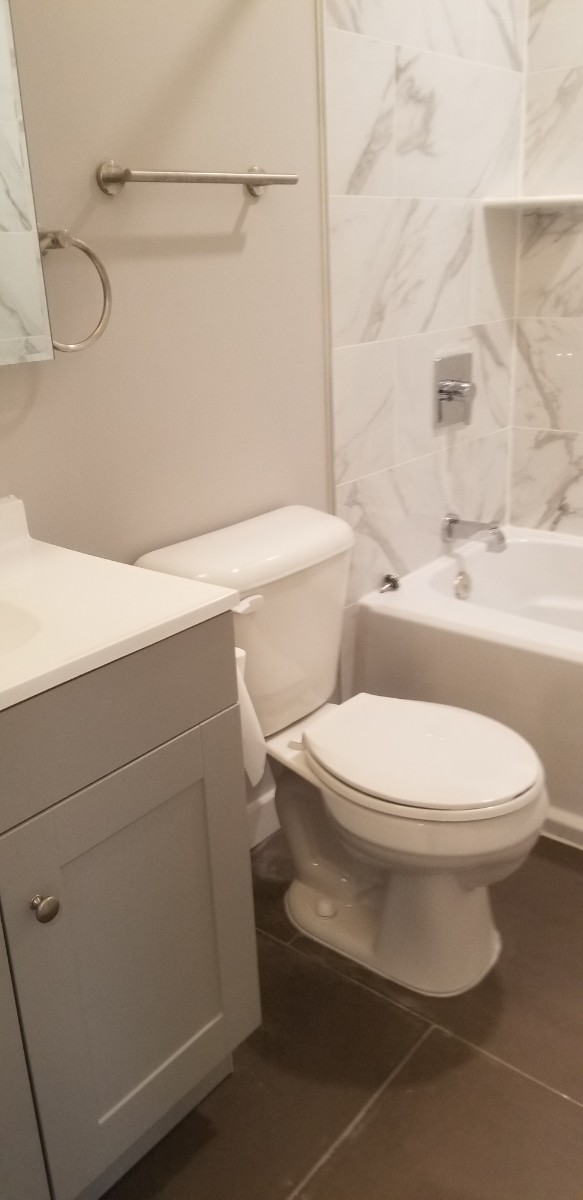 all bathroom applicnaces - sink, toilet, and tub